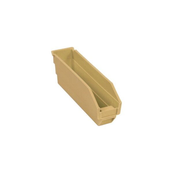 Quantum Storage Systems Shelf Storage Bin, Plastic, Beige, 24 PK QSB100IV - main